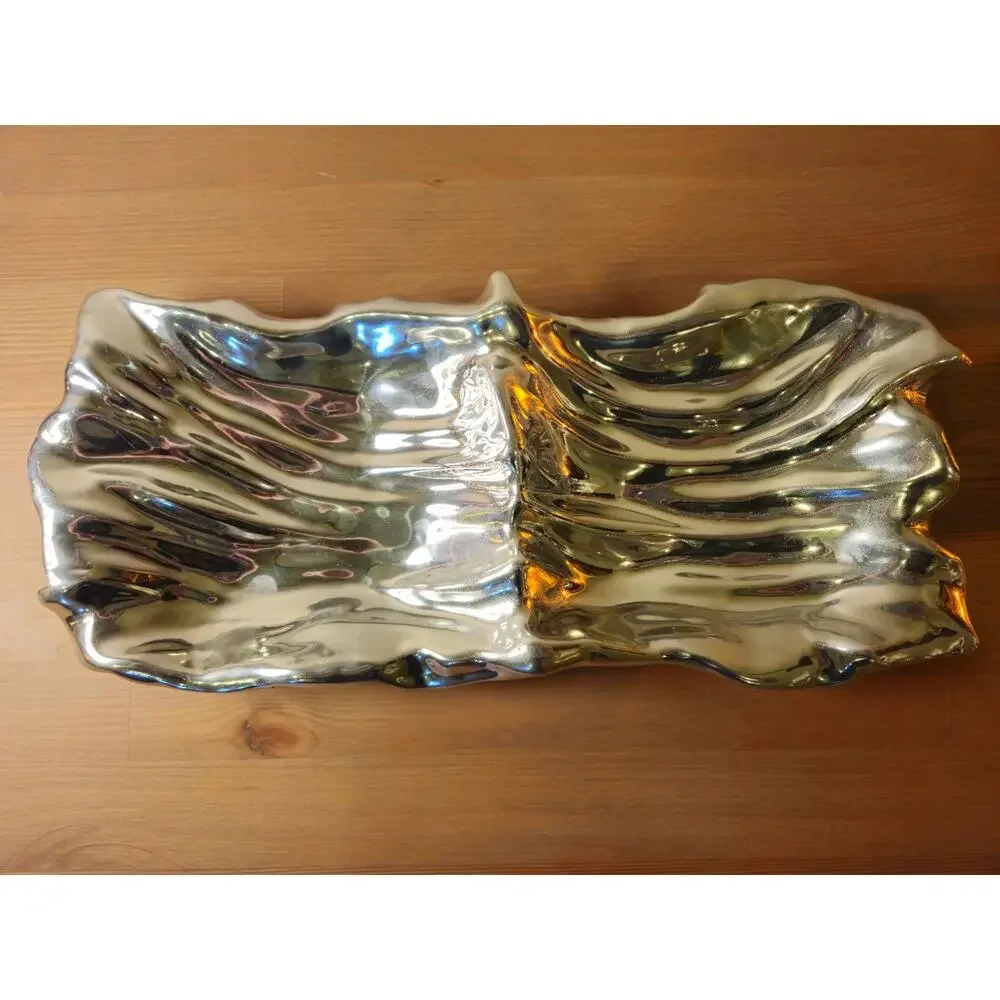 Beatriz Ball Dual Double Dip Aluminum Alloy Serving Tray Mexico